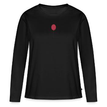 Ballon mit Luft - Frauen Premium Bio Langarmshirt - Schwarz - Vorne - Julia (174cm)