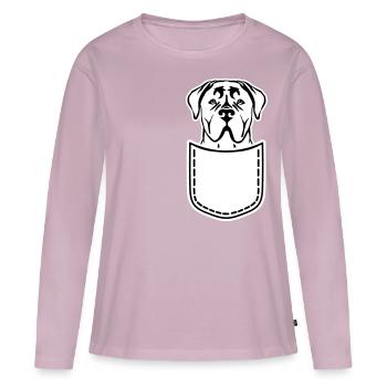 Cane Corso - Frauen Premium Bio Langarmshirt - Altrosa - Vorne - Julia (174cm)