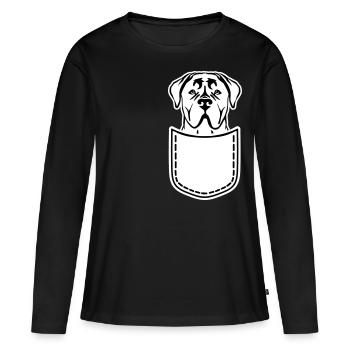 Cane Corso - T-shirt manches longues Premium bio Femme - noir - Devant - Julia (174cm)