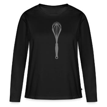 ustensile cuisine fouet 0 - T-shirt manches longues Premium bio Femme - noir - Devant - Julia (174cm)