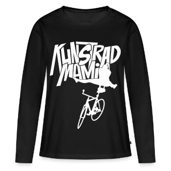 Kunstrad, Kunstradfahren, Hallenradsport, Mami - Frauen Premium Bio Langarmshirt - Schwarz - Vorne - Julia (174cm)