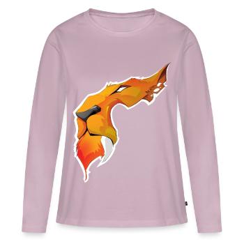 Lion flamboyant illustration vectorielle - T-shirt manches longues Premium bio Femme - rose poudré - Devant - Julia (174cm)