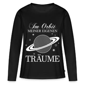 Saturn / The Ringed Planet / Planet of the Rings - Women's Premium Organic Long Sleeve Shirt - black - Front - Julia (174cm)