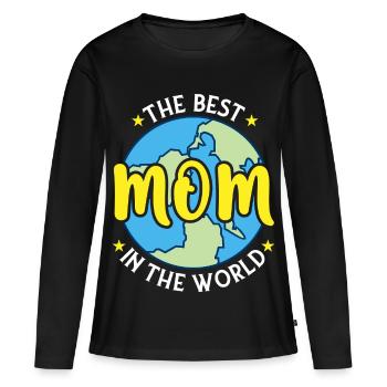 Beste Mama der Welt – Muttertag - Frauen Premium Bio Langarmshirt - Schwarz - Vorne - Julia (174cm)