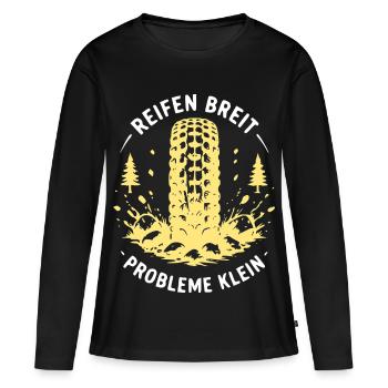 Reifen Breite, Probleme Klein - Frauen Premium Bio Langarmshirt - Schwarz - Vorne - Julia (174cm)