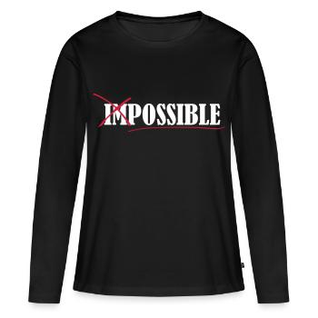 Impossible - Women's Premium Organic Long Sleeve Shirt - black - Front - Julia (174cm)