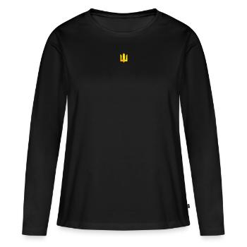 Trident Ukraine trident ukrainien - T-shirt manches longues Premium bio Femme - noir - Devant - Julia (174cm)