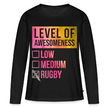 Rugby Rugby Rugby - T-shirt manches longues Premium bio Femme - noir - Devant - Julia (174cm)