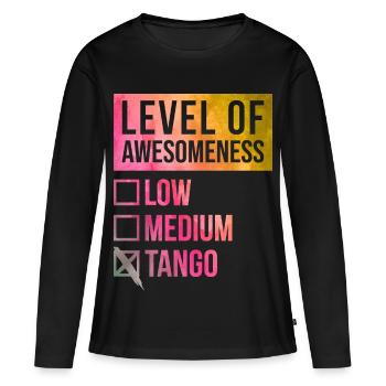 tango - T-shirt manches longues Premium bio Femme - noir - Devant - Julia (174cm)