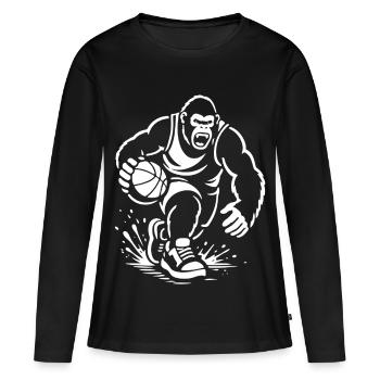 Domination sauvage de la Cour - T-shirt manches longues Premium bio Femme - noir - Devant - Julia (174cm)