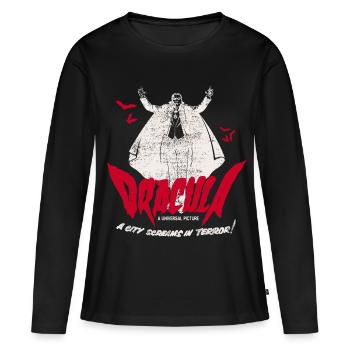 Universal Monsters Dracula Writing Red - Women's Premium Organic Long Sleeve Shirt - black - Front - Julia (174cm)