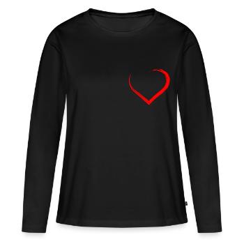 309 marque - T-shirt manches longues Premium bio Femme - noir - Devant - Julia (174cm)