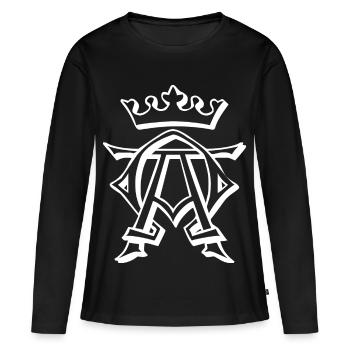 Roi, couronne, roi - T-shirt manches longues Premium bio Femme - noir - Devant - Julia (174cm)
