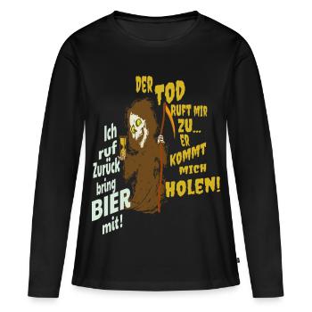 Funny grim reaper - Women's Premium Organic Long Sleeve Shirt - black - Front - Julia (174cm)