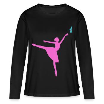 Dancer - Women's Premium Organic Long Sleeve Shirt - black - Front - Julia (174cm)