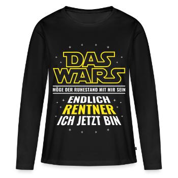 Rente Das wars - Endlich Rentner ich jetzt bin - Frauen Premium Bio Langarmshirt - Schwarz - Vorne - Julia (174cm)
