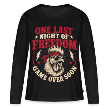 Une dernière nuit de Freedom Game Over Bientôt - T-shirt manches longues Premium bio Femme - noir - Devant - Julia (174cm)