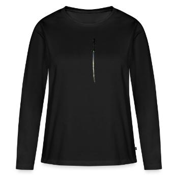 Samurai Katana - Women's Premium Organic Long Sleeve Shirt - black - Front - Julia (174cm)