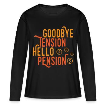 Goodbye Tension Hello Guesthouse - Women's Premium Organic Long Sleeve Shirt - black - Front - Julia (174cm)