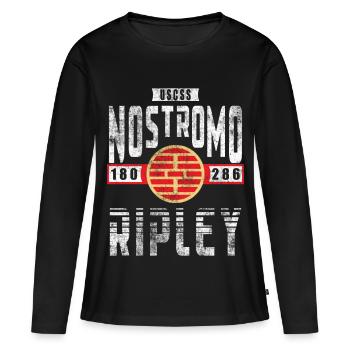 Alien Nostromo grade d'équipage Ripley - T-shirt manches longues Premium bio Femme - noir - Devant - Julia (174cm)