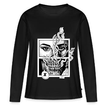Stranger end - Women's Premium Organic Long Sleeve Shirt - black - Front - Julia (174cm)