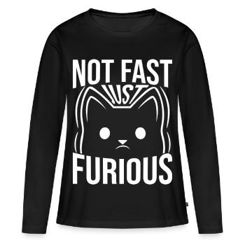Not Fast Just Furious - T-shirt manches longues Premium bio Femme - noir - Devant - Julia (174cm)