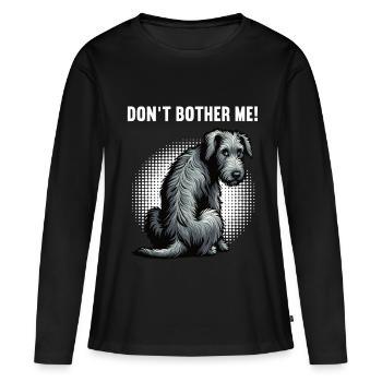 Ne me dérange pas, Propriétaire de chien de loups-loup irlandais - T-shirt manches longues Premium bio Femme - noir - Devant - Julia (174cm)