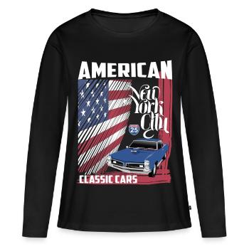 American Classic Cars - Women's Premium Organic Long Sleeve Shirt - black - Front - Julia (174cm)