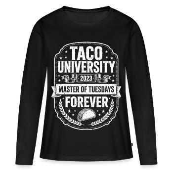 Taco University Master of Tuesdays - Women's Premium Organic Long Sleeve Shirt - black - Front - Julia (174cm)