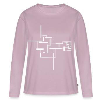 architecture - T-shirt manches longues Premium bio Femme - rose poudré - Devant - Julia (174cm)