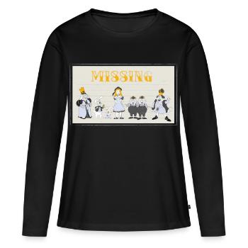 Alice Au Pays Des Merveilles Disparue - T-shirt manches longues Premium bio Femme - noir - Devant - Julia (174cm)