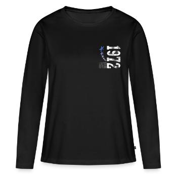 1972 born - Women's Premium Organic Long Sleeve Shirt - black - Front - Julia (174cm)
