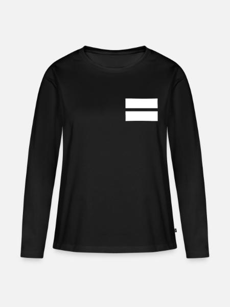 Equality Minimal Statement - Frauen Premium Bio Langarmshirt - Schwarz