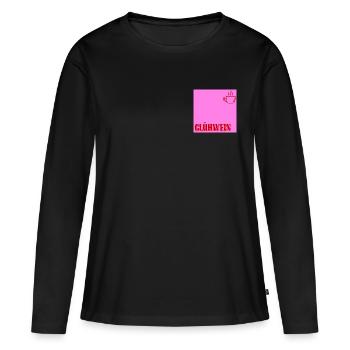 Vin chaud Noël - T-shirt manches longues Premium bio Femme - noir - Devant - Julia (174cm)