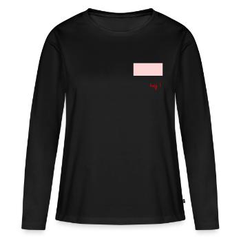 Suède Bonjour - T-shirt manches longues Premium bio Femme - noir - Devant - Julia (174cm)