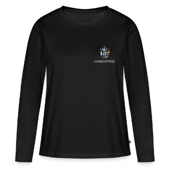 HAS Empire  - T-shirt manches longues Premium bio Femme - noir - Devant - Julia (174cm)