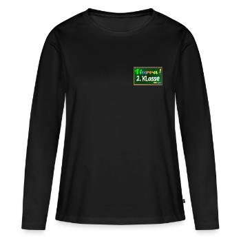 Grundschule 2. Klasse HURRA - Frauen Premium Bio Langarmshirt - Schwarz - Vorne - Julia (174cm)