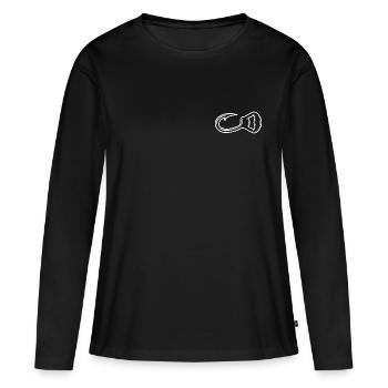 Angelhaken Flaschenöffner Angeln Bier - Frauen Premium Bio Langarmshirt - Schwarz - Vorne - Julia (174cm)
