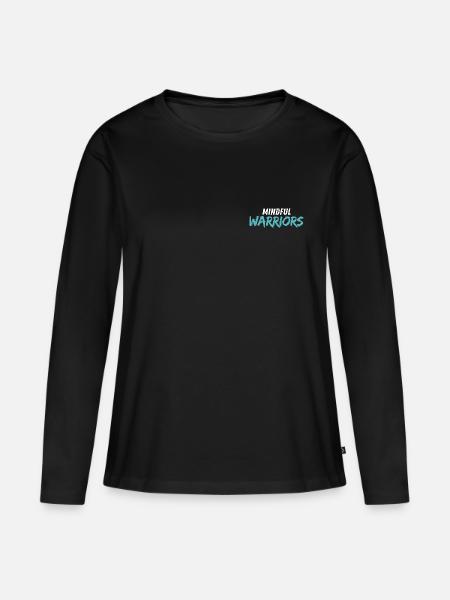 Mindful Warriors Logo - Frauen Premium Bio Langarmshirt - Schwarz