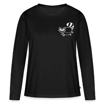 Anti-Zoo dix-sept Blancs - T-shirt manches longues Premium bio Femme - noir - Devant - Julia (174cm)