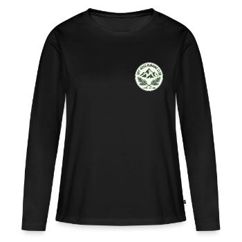 Club de course tout-terrain - T-shirt manches longues Premium bio Femme - noir - Devant - Julia (174cm)
