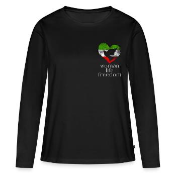 Woman Life Freedom - Women's Premium Organic Long Sleeve Shirt - black - Front - Julia (174cm)