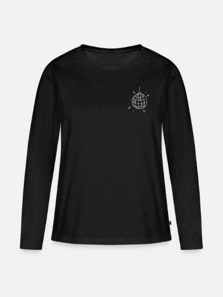 Tänzer Tänzerin Discokugel Geschenk Idee - Frauen Premium Bio Langarmshirt - Schwarz