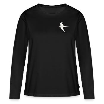 Sterne arctique volant - T-shirt manches longues Premium bio Femme - noir - Devant - Julia (174cm)