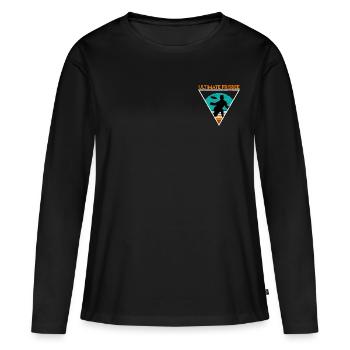 Retro Ultimate Frisbee - Women's Premium Organic Long Sleeve Shirt - black - Front - Julia (174cm)