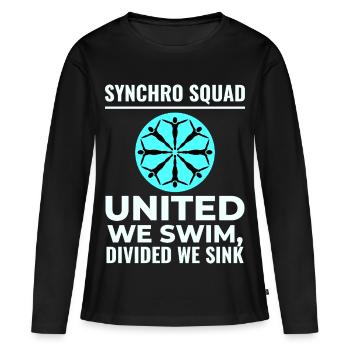 Vereint schwimmen wir geteilt wir versinken Synchro Squad - Frauen Premium Bio Langarmshirt - Schwarz - Vorne - Julia (174cm)