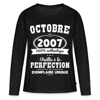 18th Birthday - October 2007 Perfection - Women's Premium Organic Long Sleeve Shirt - black - Front - Julia (174cm)