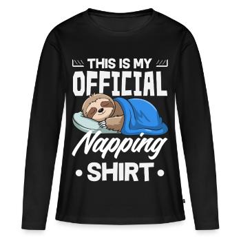Lustiges Faultier Geschenk - Frauen Premium Bio Langarmshirt - Schwarz - Vorne - Julia (174cm)