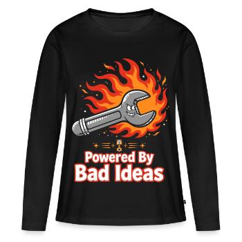 Powered By Bad Ideas Wrench - Women's Premium Organic Long Sleeve Shirt - black - Front - Julia (174cm)