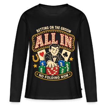 All In Poker und Casino - Frauen Premium Bio Langarmshirt - Schwarz - Vorne - Julia (174cm)